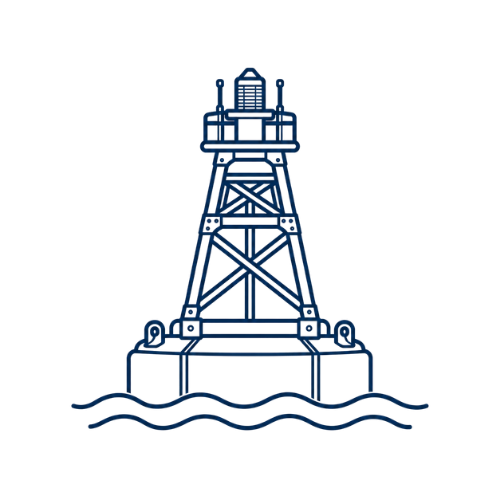 Offshore Pickup Buoys & Chain through Buoys